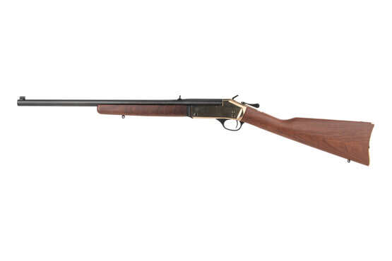 Henry .45-70 break action single shot rifle with brass receiver and 22" barrel